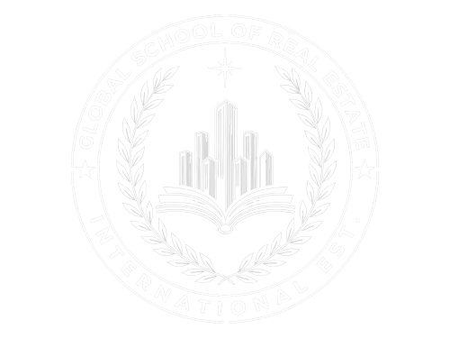 Global Shool Of Real Estate Logo blanco Variante 1